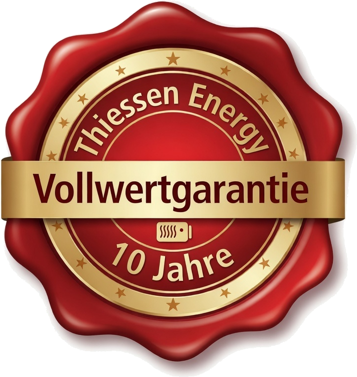 Siegel: 10 Jahre Vollwertgarantie von Thiessen Energy